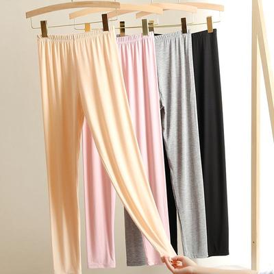 Women's Modal Cotton Mid-Waist Long Johns, Thin, Slim-Fit, Large Size, Warm Autumn/Winter Bottoming Pants