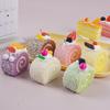 Creative Swiss Roll Squishy Toy Anxiety Relief Realistic Food Pinch  for Kids Adults