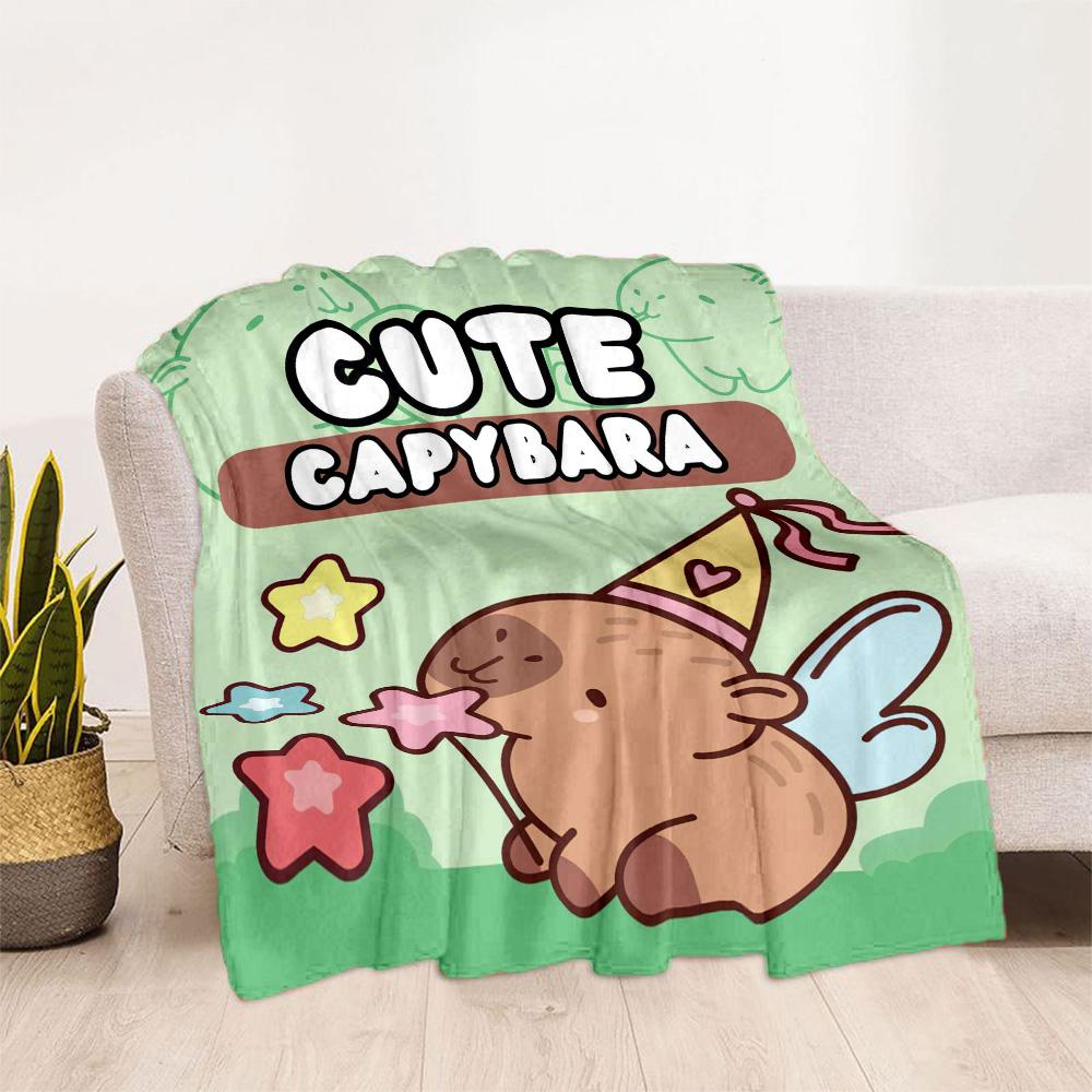 Cute Capybara Party Blankets are suitable for living rooms,making them an ideal choice for outdoor travel and gifts.