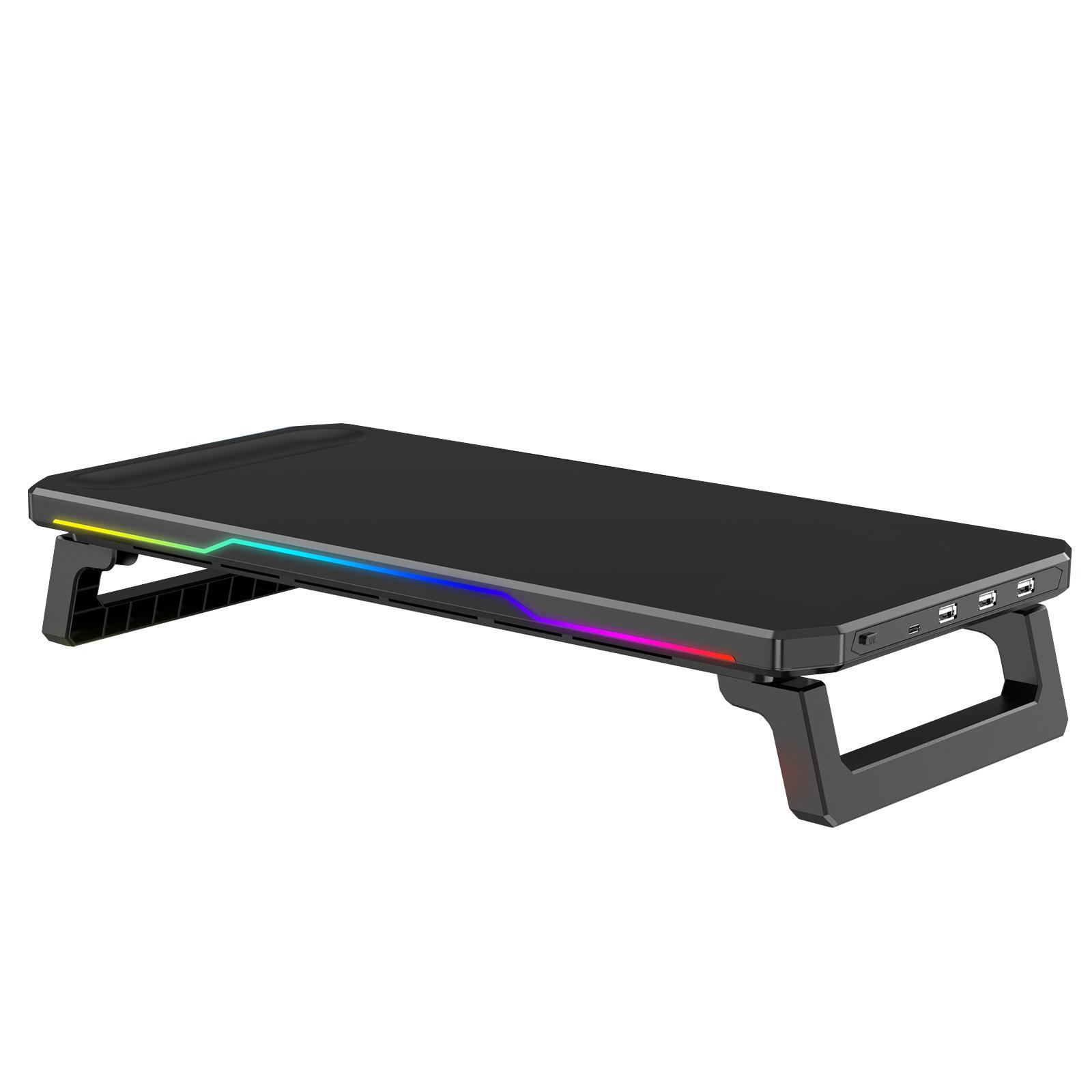Luminous RGB Folding Monitor Riser & Docking Station Organizer