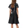 Women's Dress Flared Sleeve Short Sleeve Casual Floral V-neck Dress