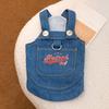 Pet denim skirt kitten dog anti-hair loss summer thin pet clothes cat clothing dress dress suspender skirt