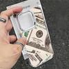 Dollar Stack Phone Case For Iphone 11 Pro Max 12 13 14 Plus 15 16 17 Air 17E 16E Funda Coque Phone Cover Sleek Metal Photo Frame