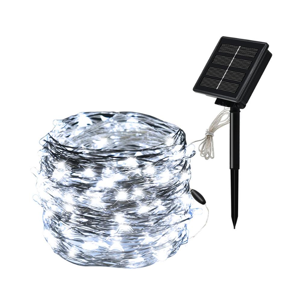 LED Solar String Lights Waterproof 100/200 LEDs Copper Wire Outdoor Garden Decor