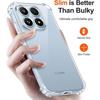 Shockproof Case for Xiaomi 17, Slim Silicone Reinforced Corners Transparent - 2 Tempered Glasses