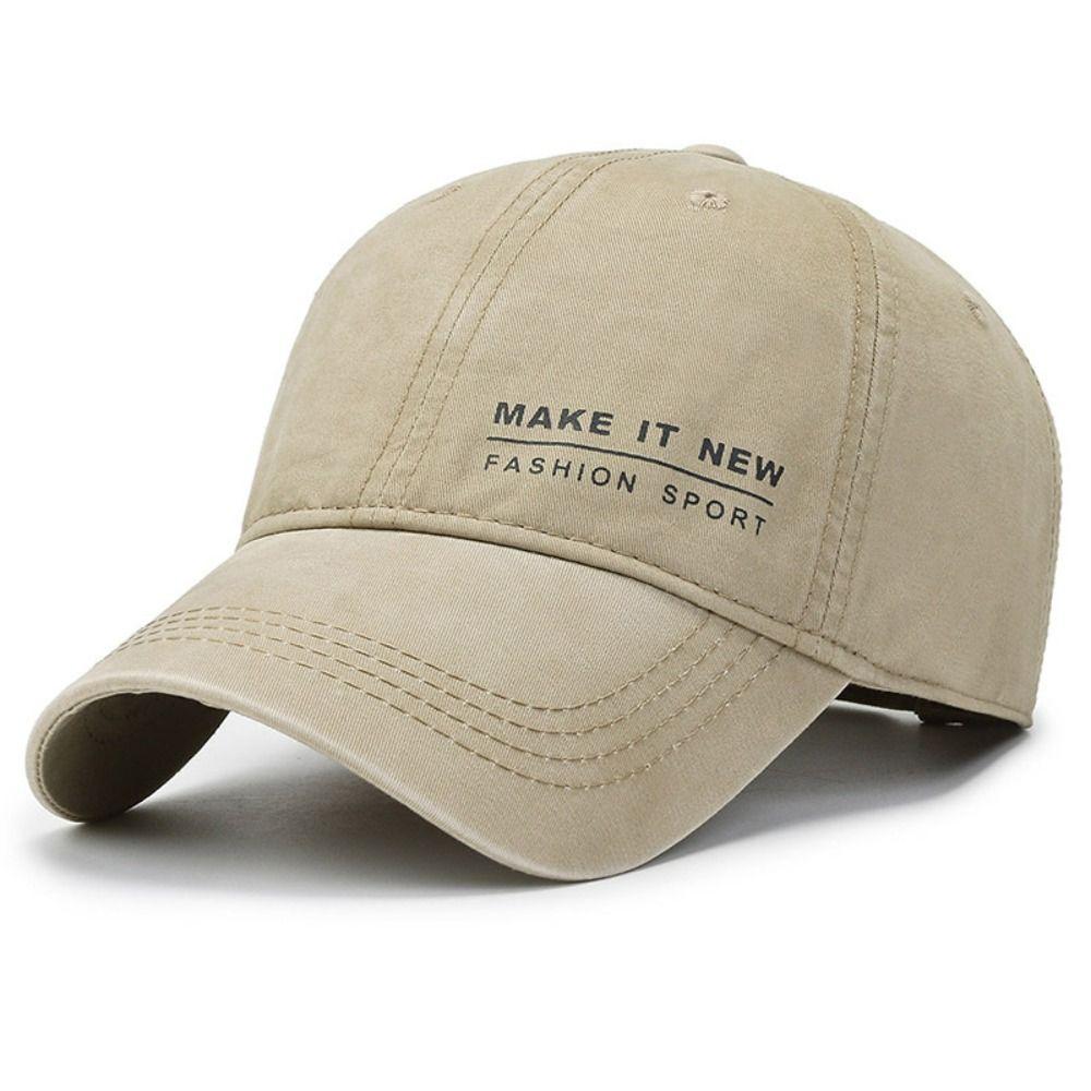 Letter Embroidery Visor Baseball Cap Adjustable Pure Cotton Peaked Cap Snapback Sun Protection Sunshade Hats