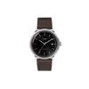 Timex Automatic Mechanical Watch Leather Strap Black Dial Classic Business Style Transparent Case Waterproof Men Watches TW2T23000