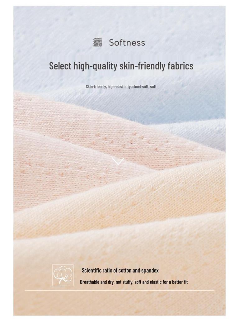 10A Seamless Women's Pure Cotton Antibacterial Plus Size Briefs with Extended Crotch & Breathable Design