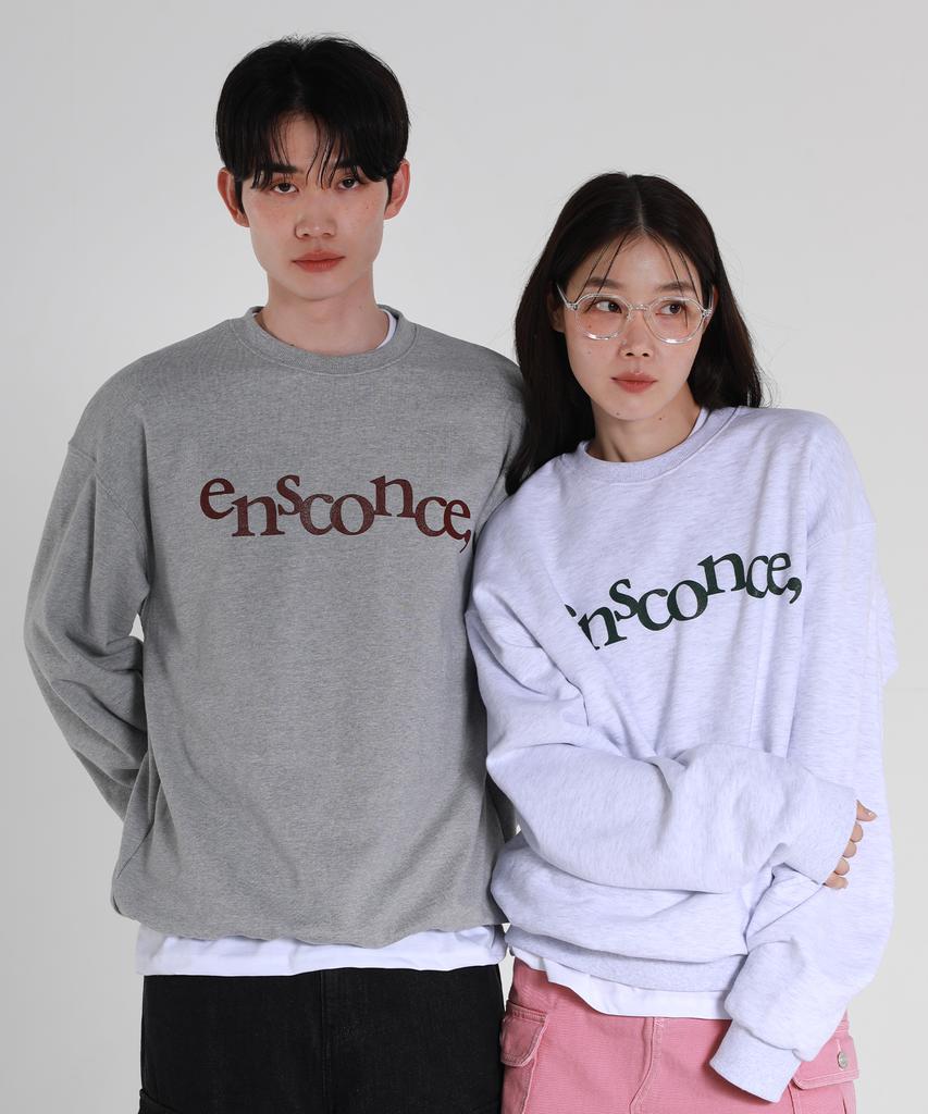 ESN Ensconce Graphic Oversized Sweatshirt White Melange