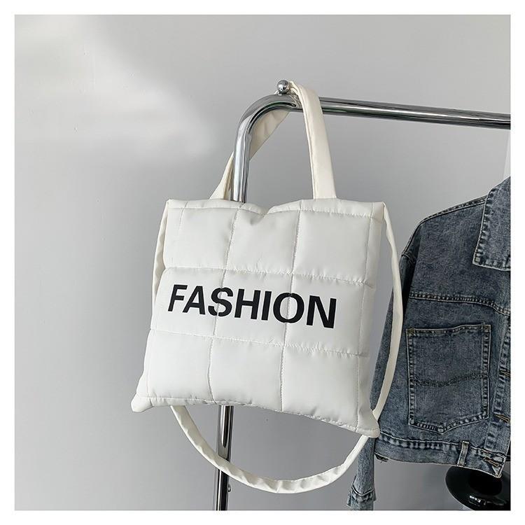 Stylish Korean Minimalist Cotton Tote Bag For Women In Black White And More Colors