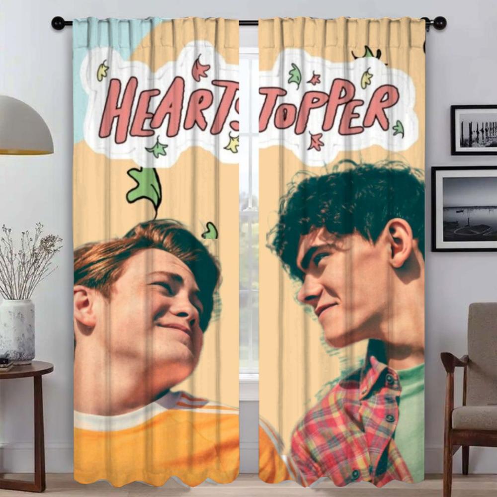 Window Curtain for Room 2 Panel Heartstoppers Kitchen Curtains for Camera Shades Home Interior Curtains Partition Living Elegant