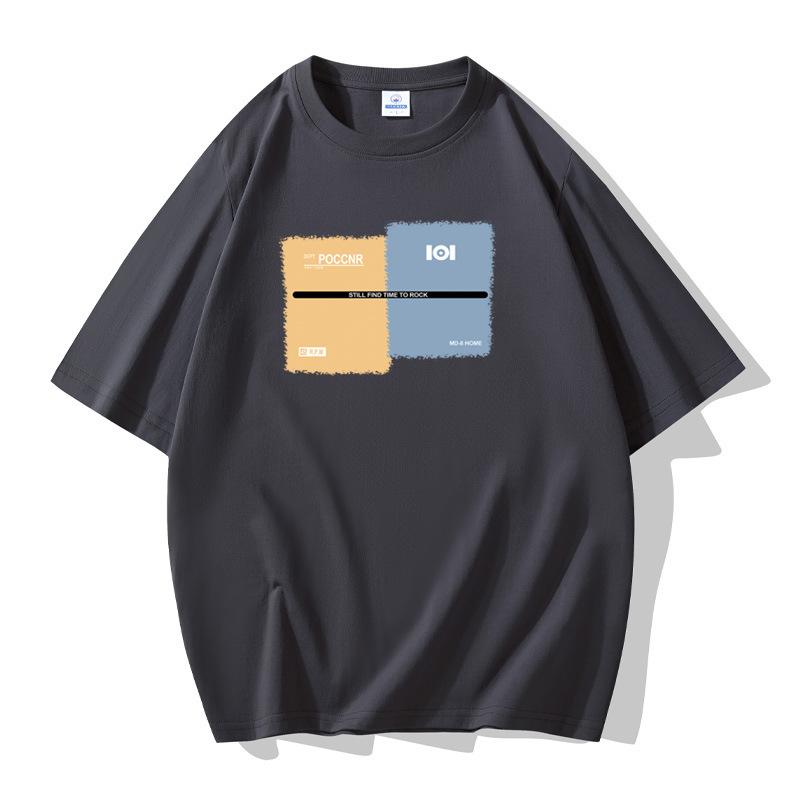 Men's Short Sleeves Cotton T-shirt Large Size Loose Tee