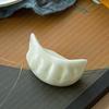 Dumpling Shape Ceramic Chopstick Holder Cute Multifunctional Table Utensil Rest for Home Hotel Restaurant Office Cafe Decorative Table Accessory