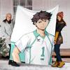 1pc Oikawa Tooru2 Theme Blanket - Digital Print, Polyester, Cozy for All Seasons, Perfect for Outdoor, Camping, and Travel