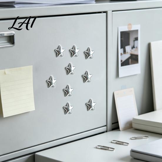 Decorative Magnets 5/10/15/20Pcs Mini Star Refrigerator Magnet 3D Five-Pointed Fridge Office Locker Memo Note Holder for Kitchen Whiteboard
