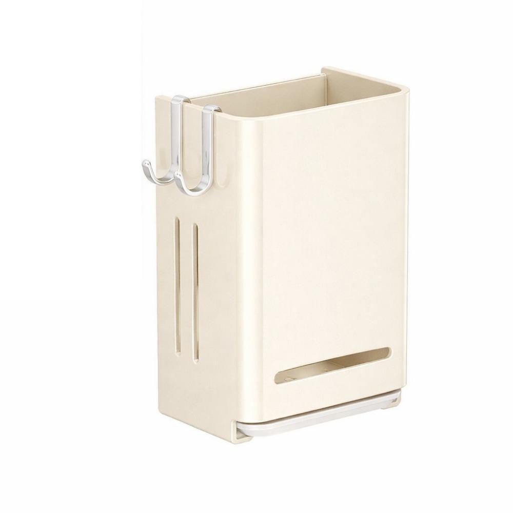 Wall Mounted Chopstick Storage Box Large Capacity Cutlery Holder Cutlery Draining Basket  Bathroom