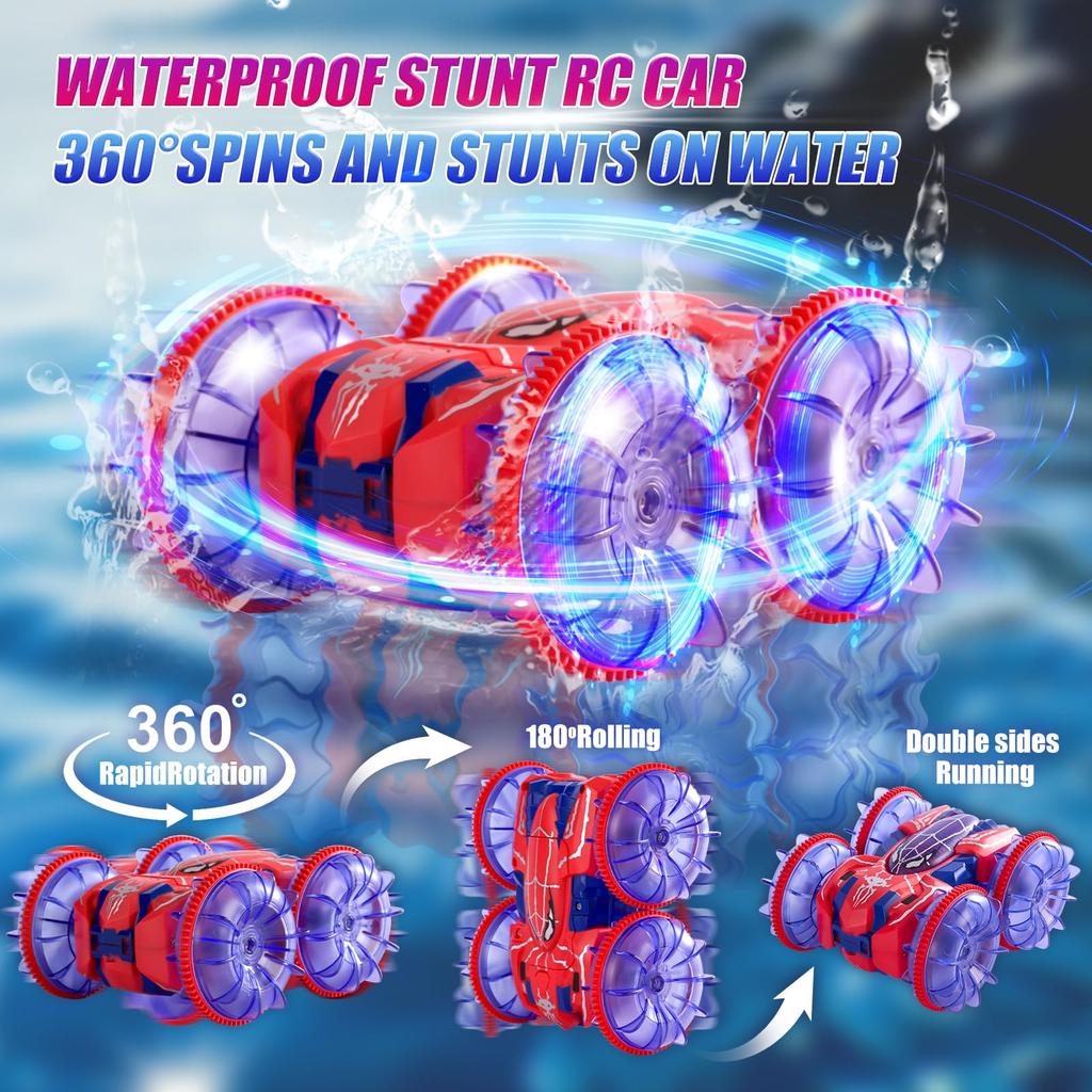 RC Stunt Racer 360° Flip Land Water Universal Waterproof Remote Holiday Celebration Gift