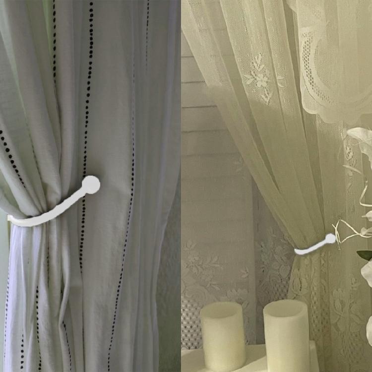 2/4 Pezzi Gancio da Parete per Tende Supporti per Tende Metallici Supporti Laterali per Tende Appendi Porta per Tende Facili da Installare