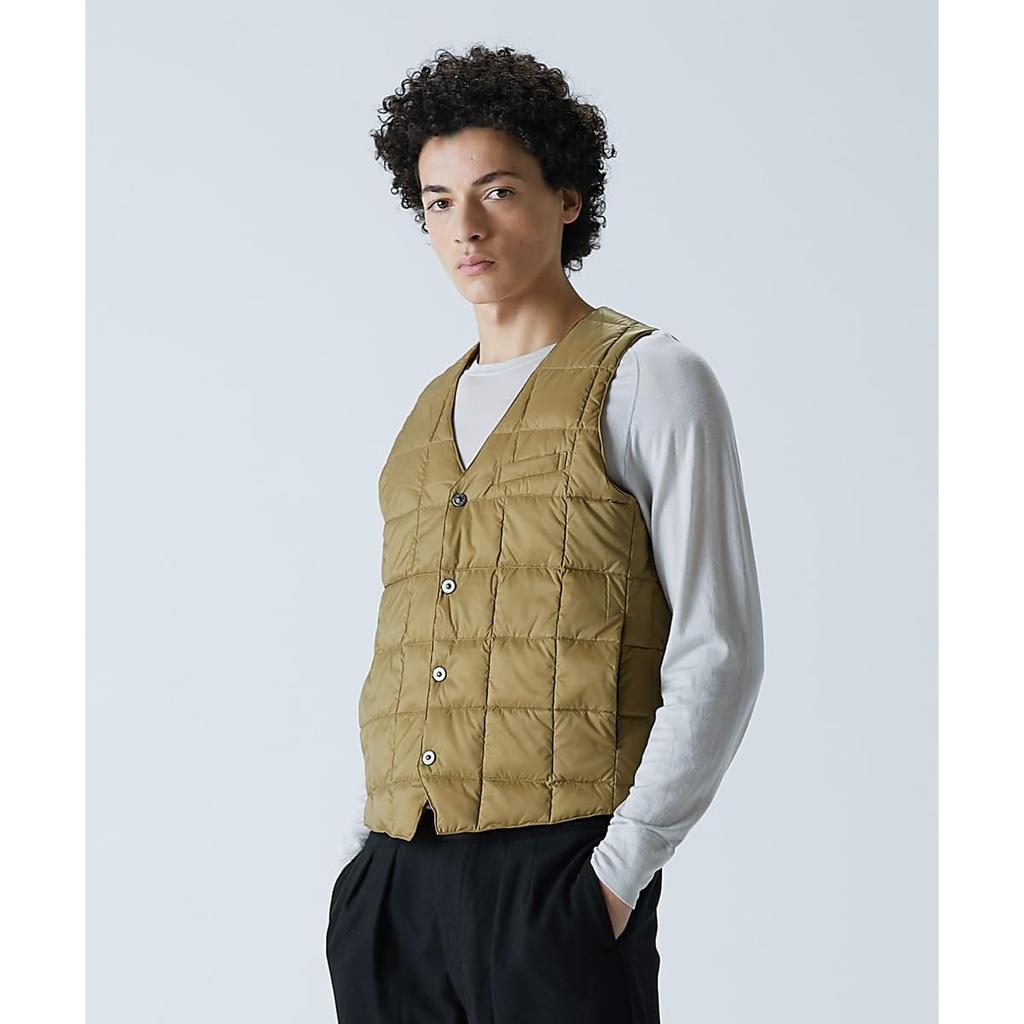 INNER DOWN button inner down vest [TAION WEAR] [Men's] V-neck