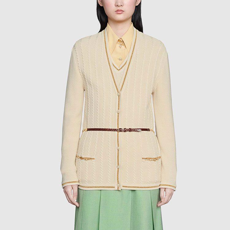 GUCCI FW21 Knitwear Women's Ivory White 653329-XKBVO-9098
