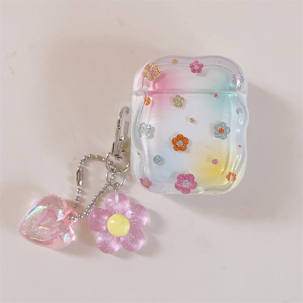Personalized glitter flower IMD mobile phone case for Apple AirPods 1 /1 generation smudge protective case PRO1/PRO1