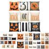 Cozy Cotton Linen Halloween Pumpkin Pillow Cover With Easy To Clean Fabric