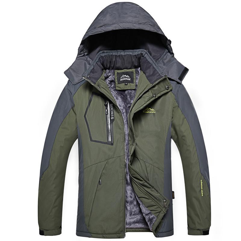 Men Windbreak Winter  Thick Warm Windproof Fur Coats Male Military Plush Hooded Jackets Men's Winter Outdoor Jackets