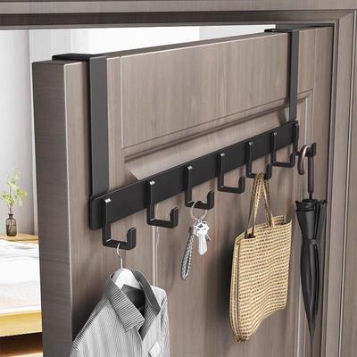 Door Hanger Hook Bedroom Adjustable Aluminum Hook Wall Hook Bathroom Door Hanger Clothes Drill Free