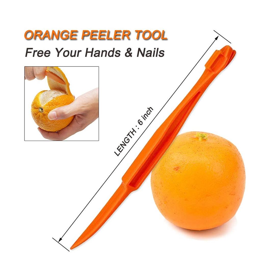 NOUSEG 2er-Pack Zitruszangen, Kunststoff, Orange, 15,85x1,2cm, Obstmesser Küchenhelfer