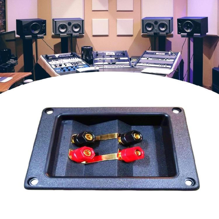 Live Speaker Junction Box Speakers Terminals Box Shell 4 Coppers Binding Post Wire Cable Connectors