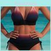 Fashionable Women Bikini Set With Polyester Fabric And Seamless Triangle Pant For Beach Vacation