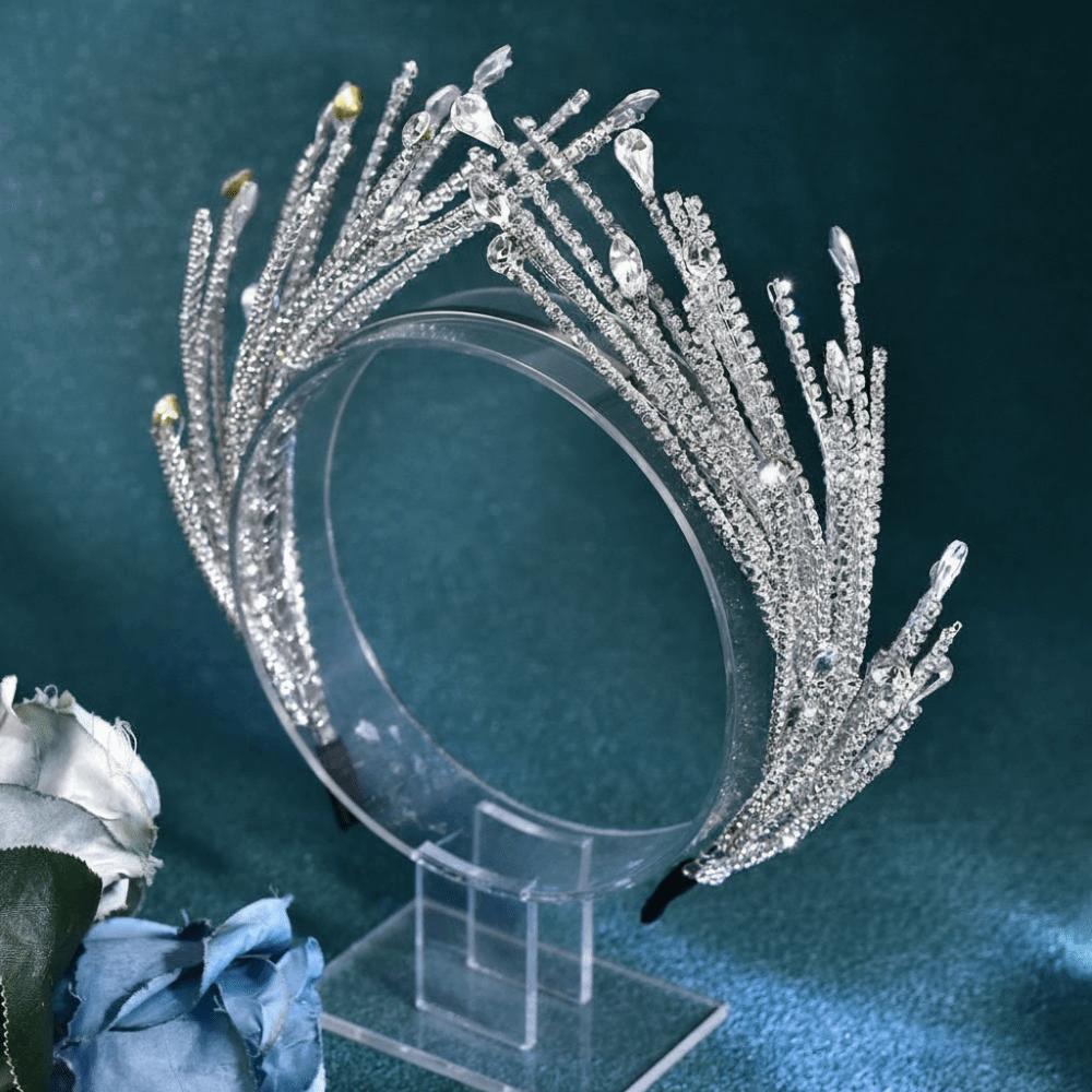 Banquet Style Bridal Tiara Rhinestone Decor Wedding Hairbands Vintage Hair Accessories  Hoop Design