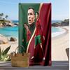 Asciugamano da Spiaggia con Stampa di Cristiano Ronaldo Asciugatura Rapida Super Assorbente Morbido Asciugamano da Bagno per Nuoto Spiaggia Viaggio Souvenir per Fan Regalo