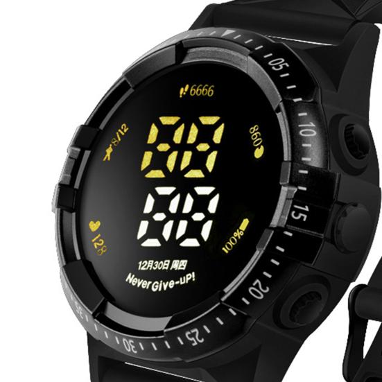 Kids Sport Watch LED Large Screen Breathable Hole Design Adjustable Sweatproof Multifunctional Comfortable To Wear  LED Digital Watch Daily Wear