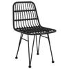 319429 vidaXL Chaises de jardin 2 pcs Noir 48x62x84 cm Résine tressée