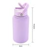 Sport Water Bottle Portable Sport Bottle Stainless Steel Sports Water Bottle with Straw Brush 650ml Portable Vacuum for Outdoor