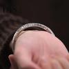 Men Bracelet Opening Adjustable Silver Color Twist Boho Wrist Decoration Easy to Wear Fish Letter Curved Sleeve Jewelry