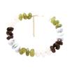 Resin Bead Strand Necklace With Color-Block Detail, Extender Chain Fit and Statement Styling for Daily Outfit Pairing