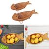 Imitation Rattan Fruit Basket, Creative Fish Shaped Large Capacity Storage Basket, Storage Organizer Serving Holder for Fruits