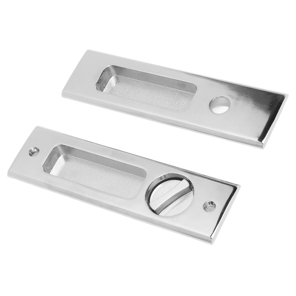 Zinc Alloy Invisible Recessed Handle Latch with Keys for Bathroom Balcony Pocket Door Sliding Barn Door