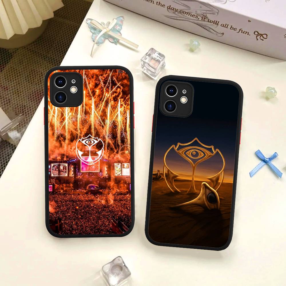 T-tomorrowland Logo For iPhone Air 16 15 14 Plus 13 12 11 Pro Max Matte Cover Jelly Shockproof Phone Case
