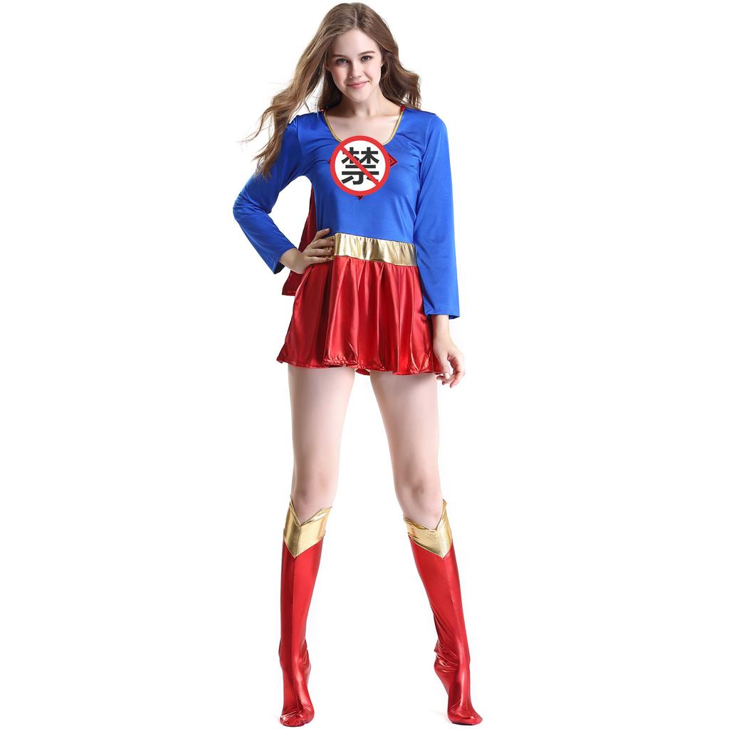 S-XXL Halloween Supergirl Costume Carnival Festival Party Stage Performance Costume Anime COS Woman Superman Costume