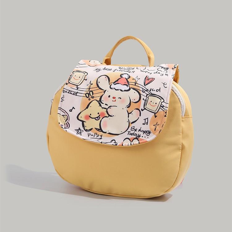 Korean Version Cute Cartoon Girl Puppy Backpack 2024 Niche Design Casual Versatile Large Capacity Student School Bag