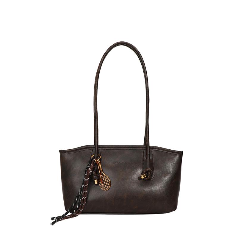 2025 New Women's Autumn/Winter Retro Textured Shoulder Handbag Tote