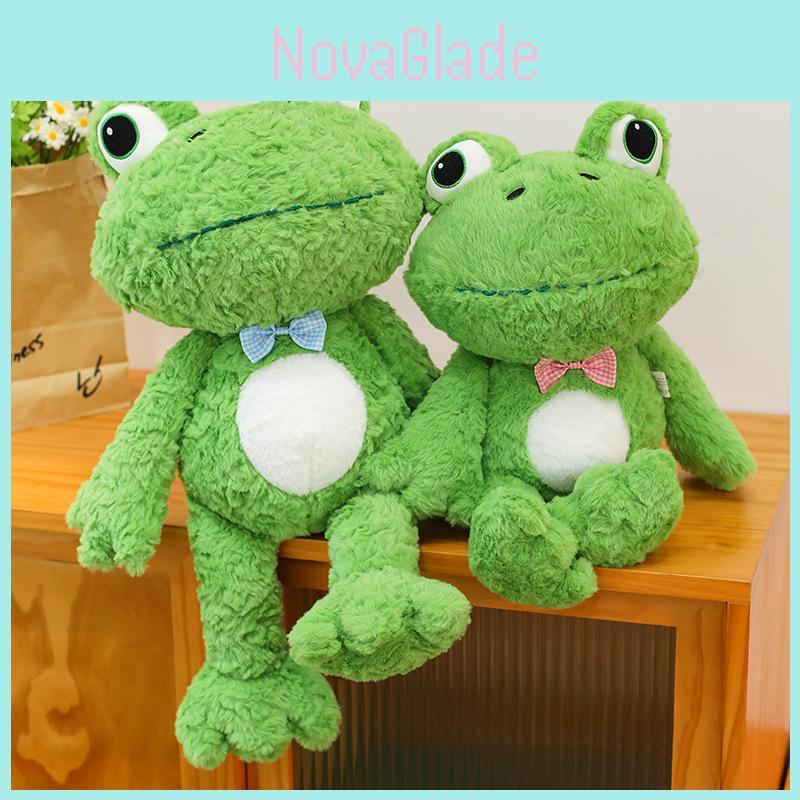 Cute Frog Plush Toy With Short Plush Cover For Kids Gift And Cuddle