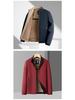 Hengyuanxiang Herren Stehkragen Jacke: Mittleres Alter & Ältere, Mit Samt, Warm, Lässige Herbst/Winter Oberbekleidung