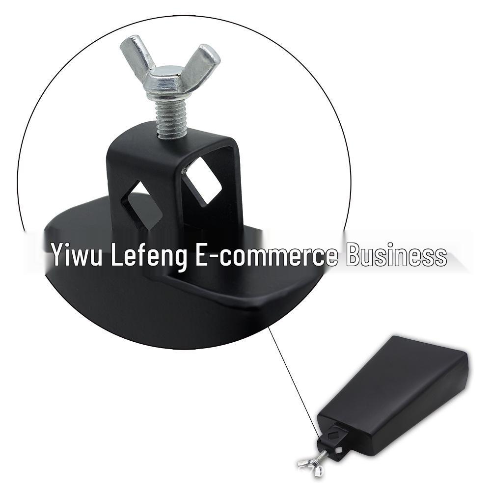 8-inch Black Metal Iron Cowbell Stand - Orff Percussion Drum Accessory