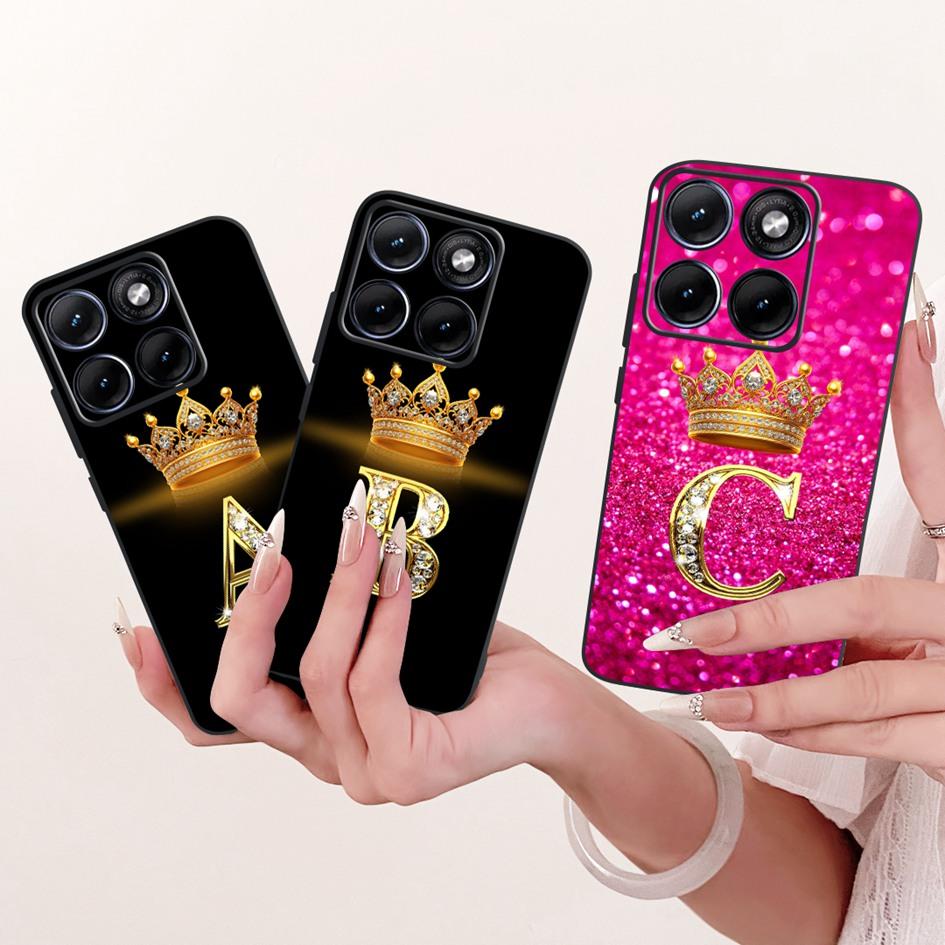 For Motorola Edge 70 Fusion 2026 Case XT2605-1 XT2605-2 Luxury Crown Letters Soft Silicone Cover For Moto Edge 70 Fusion+ Bumper