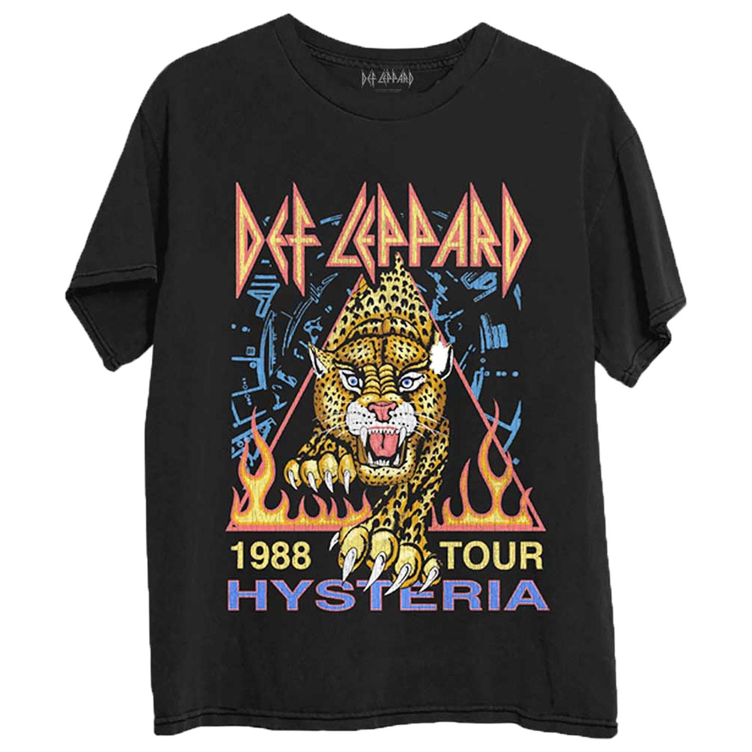 Men s Def Leppard Hysteria  88 T-shirt Large Black L