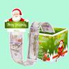 Santa Gradient Green Claus Pattern Paper Box Christmas Decoration Props Gift For
